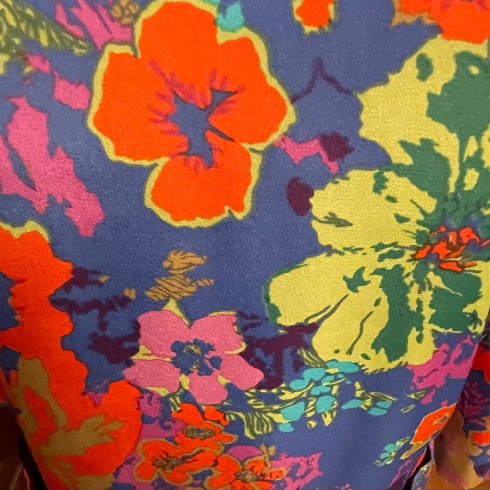 J. Crew Colorful Mod Floral Long Sleeve Dress - Picture 9 of 10